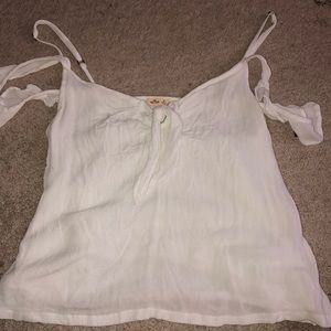 White strap tank top